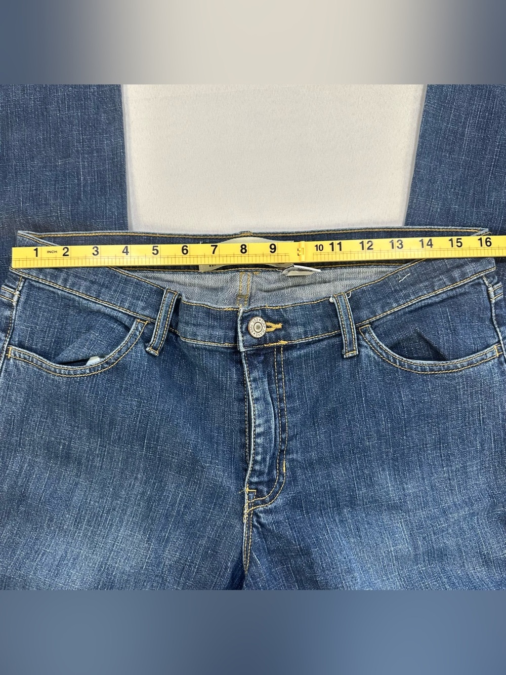 Gap Long And Lean Size 12 Long Boot Cut Mid Wash Blue Jeans Classic Y2K Tall - Picture 5 of 8